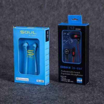 印刷彩色耳機(jī)外包裝盒 可折疊電子數(shù)碼產(chǎn)品包裝彩盒